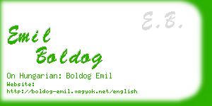 emil boldog business card